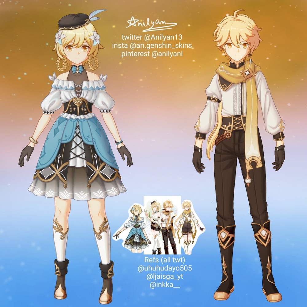 Mondstadt outfit for twins genshin impact hoyolab