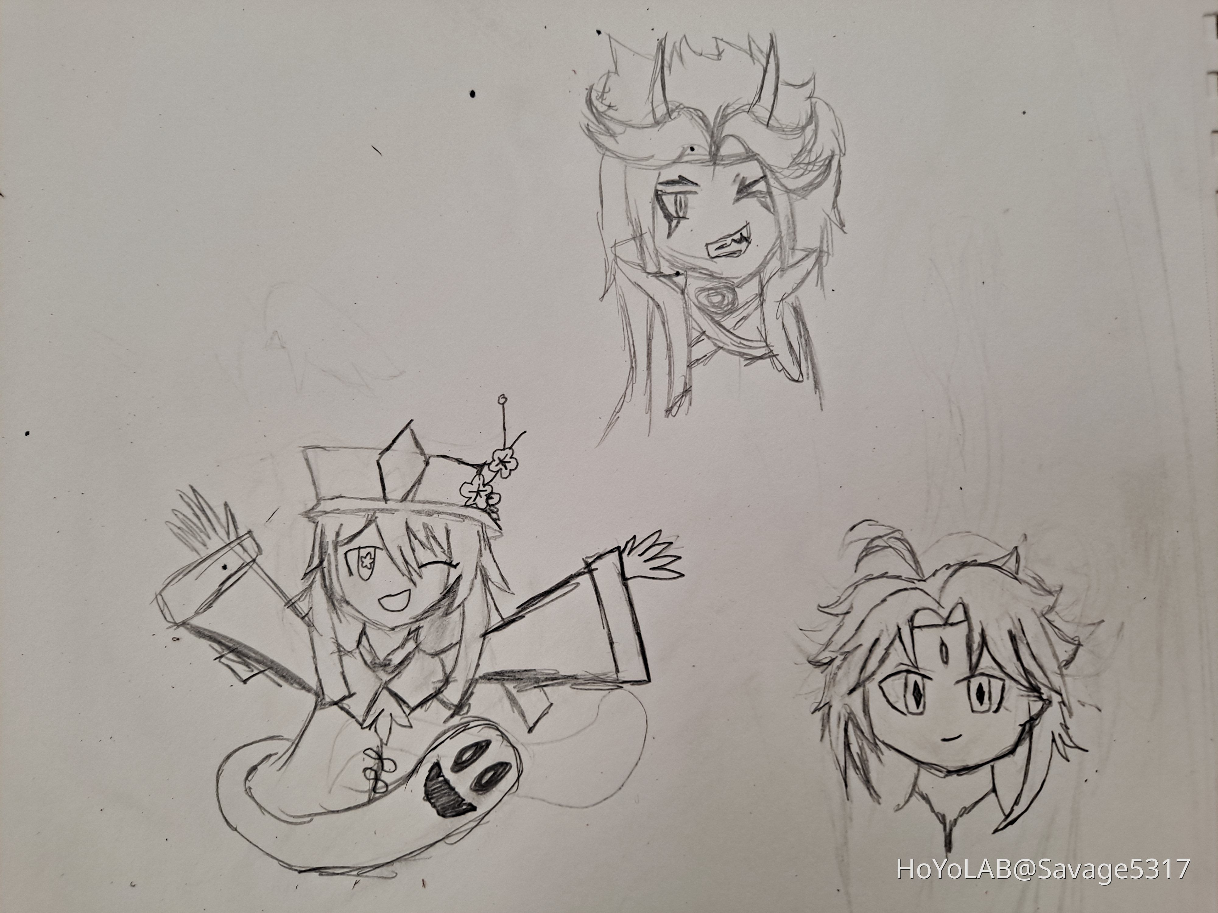 genshin doodle I did in art class Genshin Impact | HoYoLAB