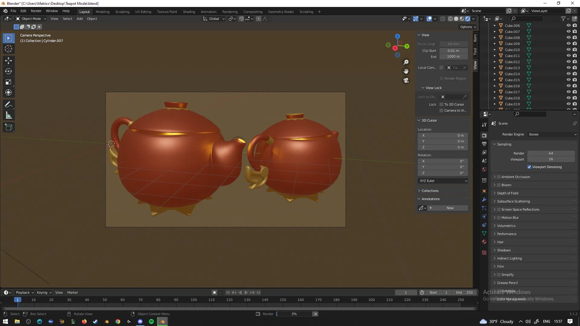 Teapot blender 3d model info Genshin Impact HoYoLAB