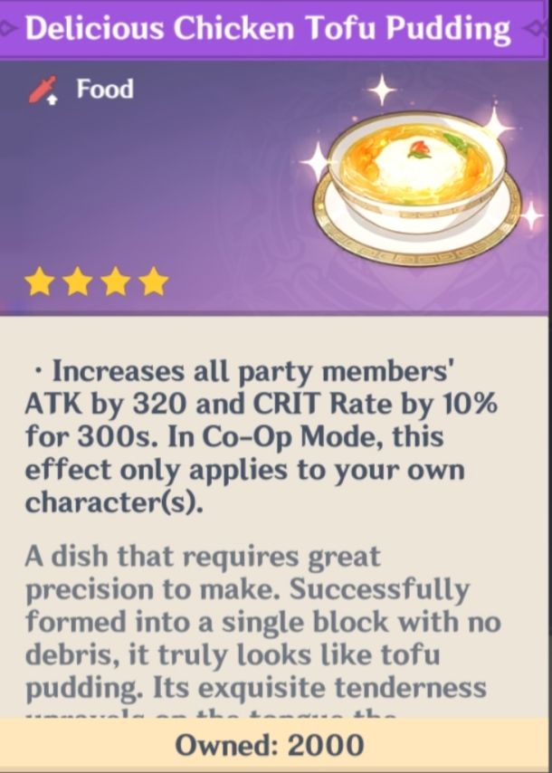 Chicken Tofu Pudding Genshin Impact HoYoLAB