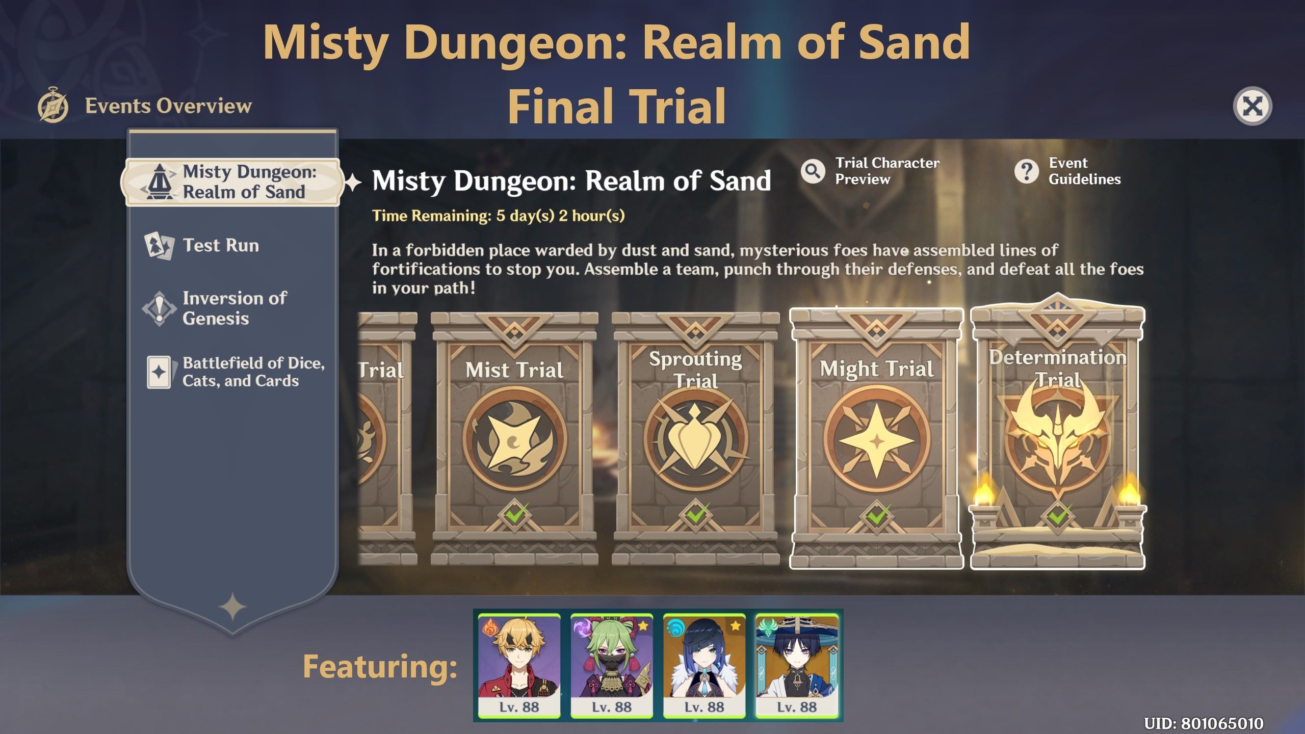 Misty Dungeon Realm of Sand Final Trial Genshin Impact HoYoLAB