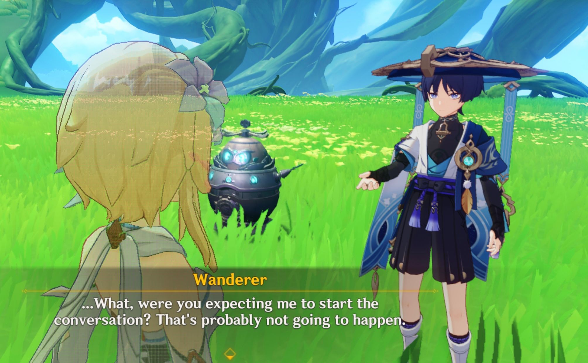 Wanderer and tea Genshin Impact HoYoLAB