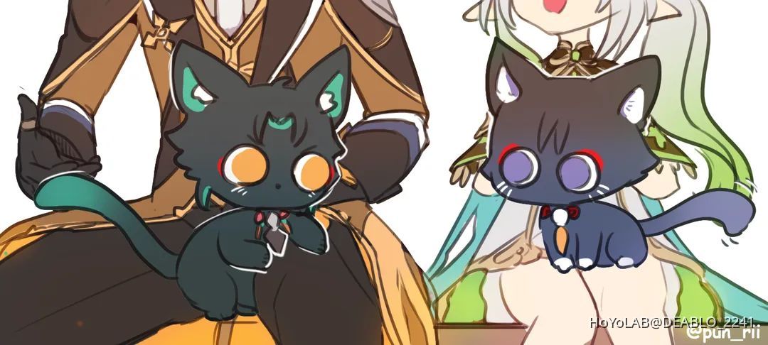 wow two sus cats // cradit:-(@pun_rii) Twitter Genshin Impact | HoYoLAB