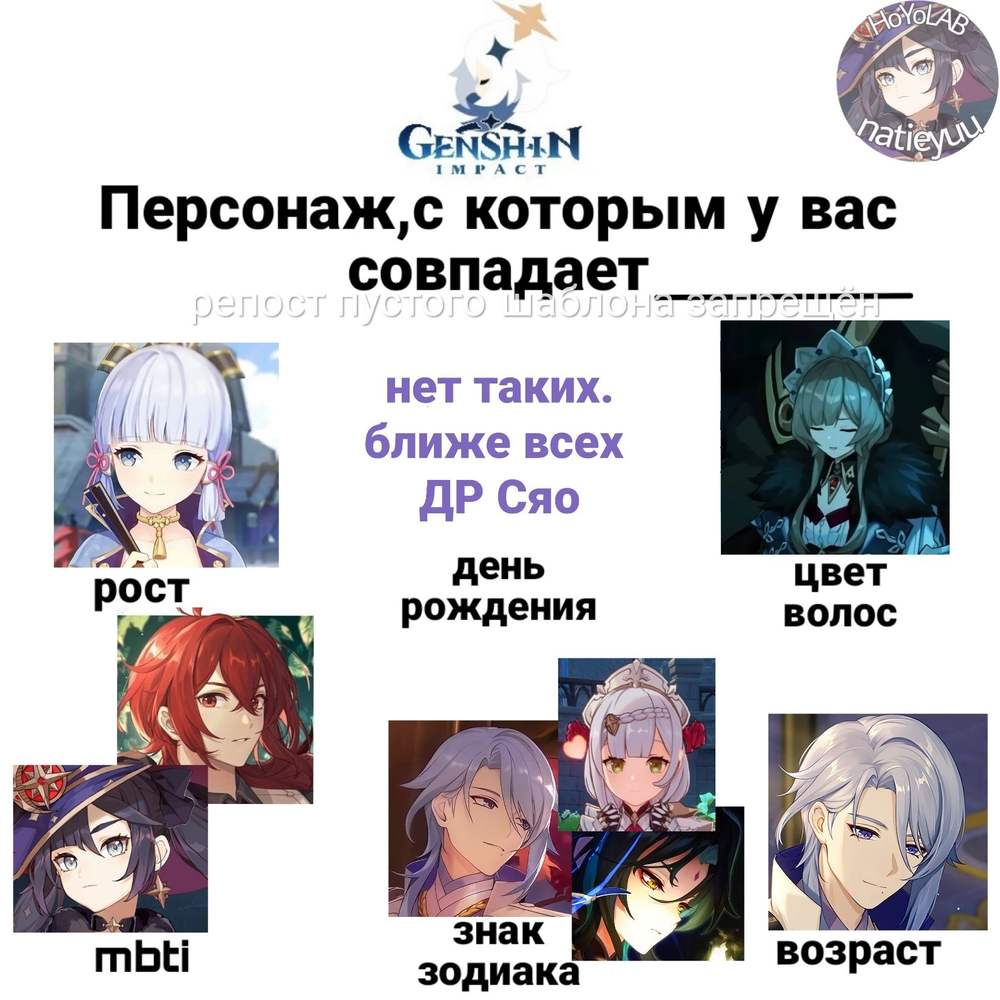[Моя новая таблица]"Персонаж,с которым у вас совпадает..."(+шаблоны ...