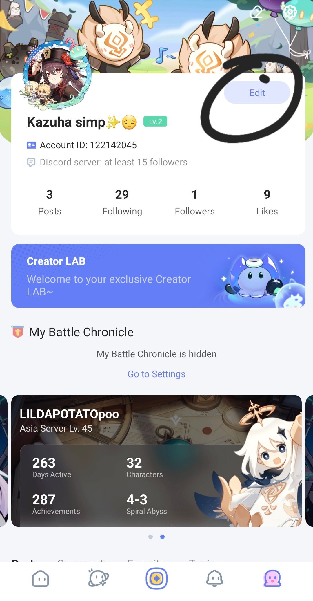 How to change Avatar Frame on Phone HoYoLAB