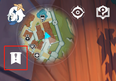 點擊左上角小地圖下方的任務圖標