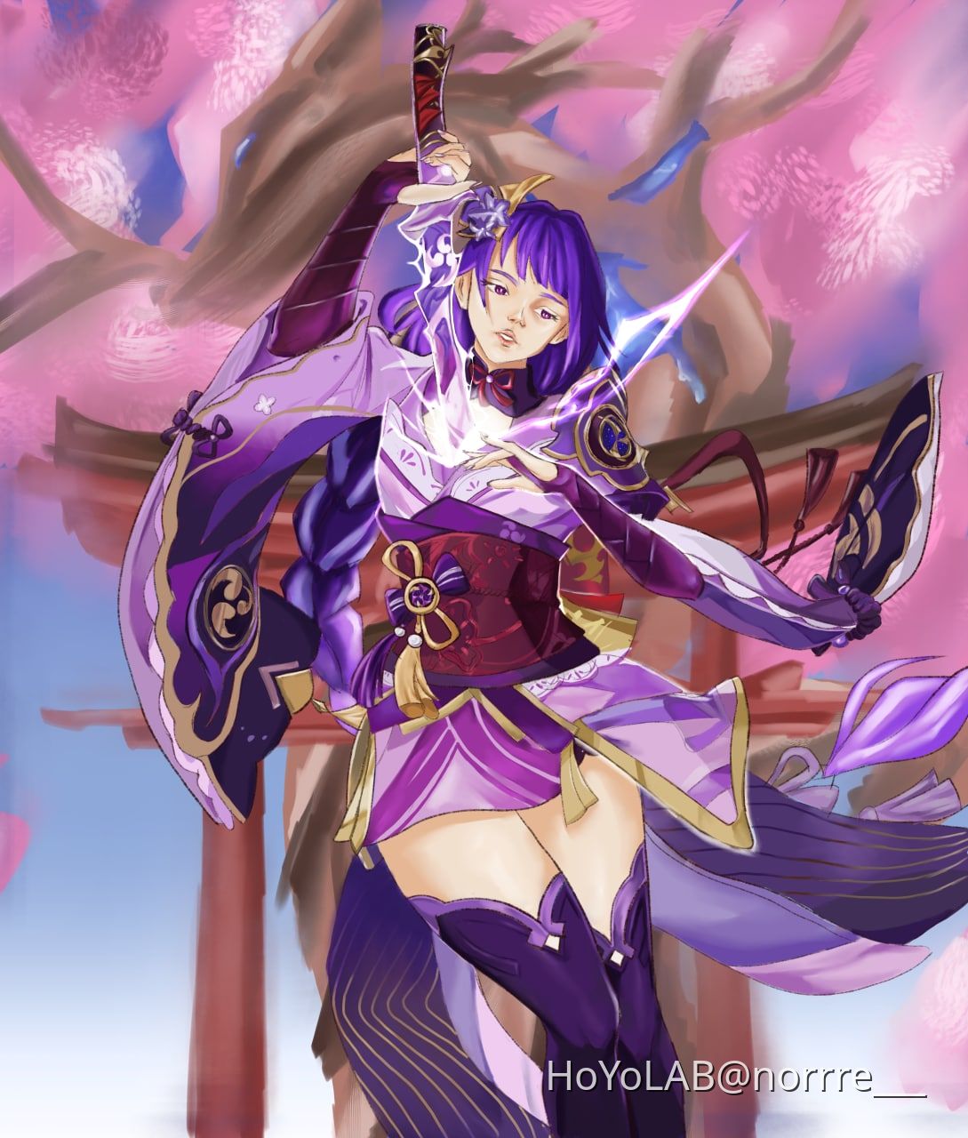 raiden splash art Genshin Impact HoYoLAB