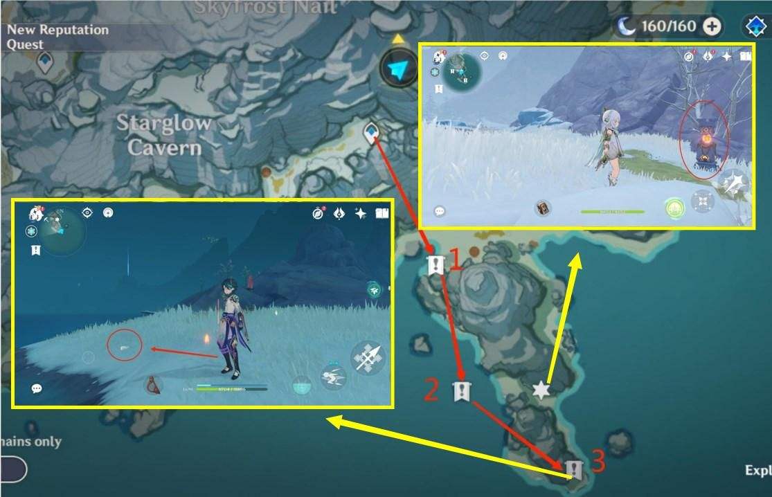 Hidden Quest Guide [Someone's Drifting Bottle] at Dragonspine Genshin