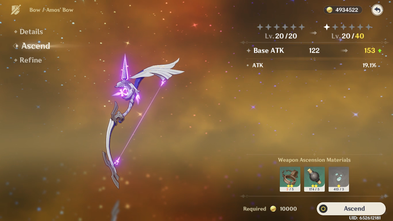 i got amos' bow from standard banner yesterday Genshin Impact HoYoLAB