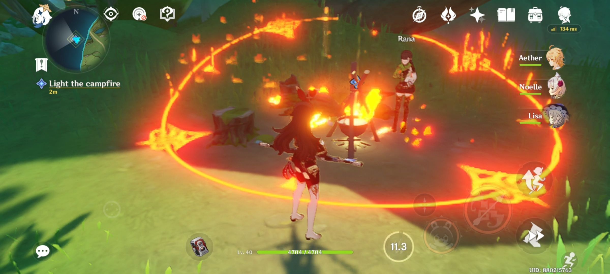 Light the campfire Genshin Impact HoYoLAB