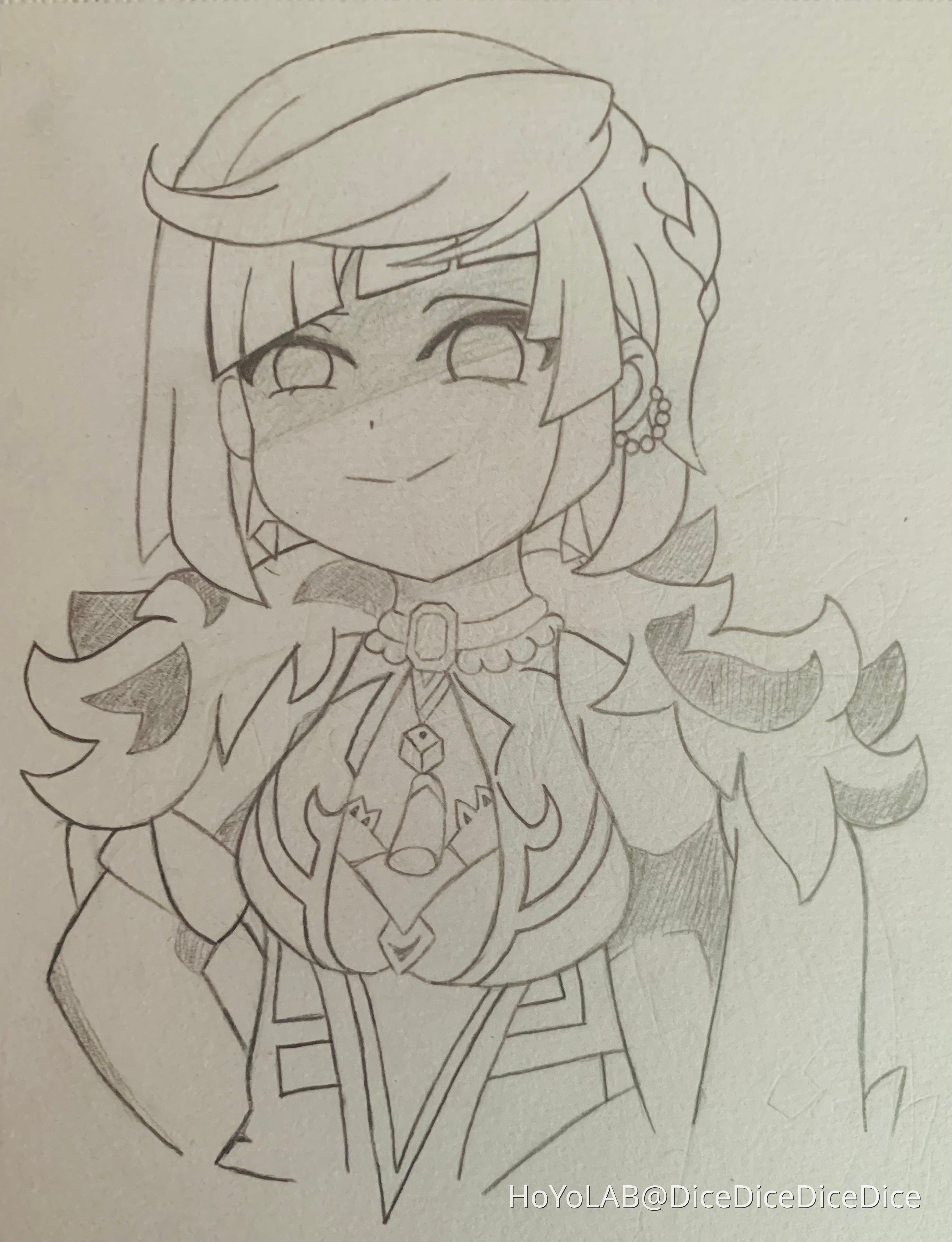 Yelan sketch Genshin Impact HoYoLAB