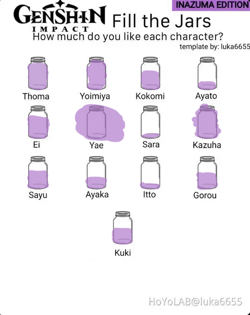 Filling the jars Genshin Impact HoYoLAB