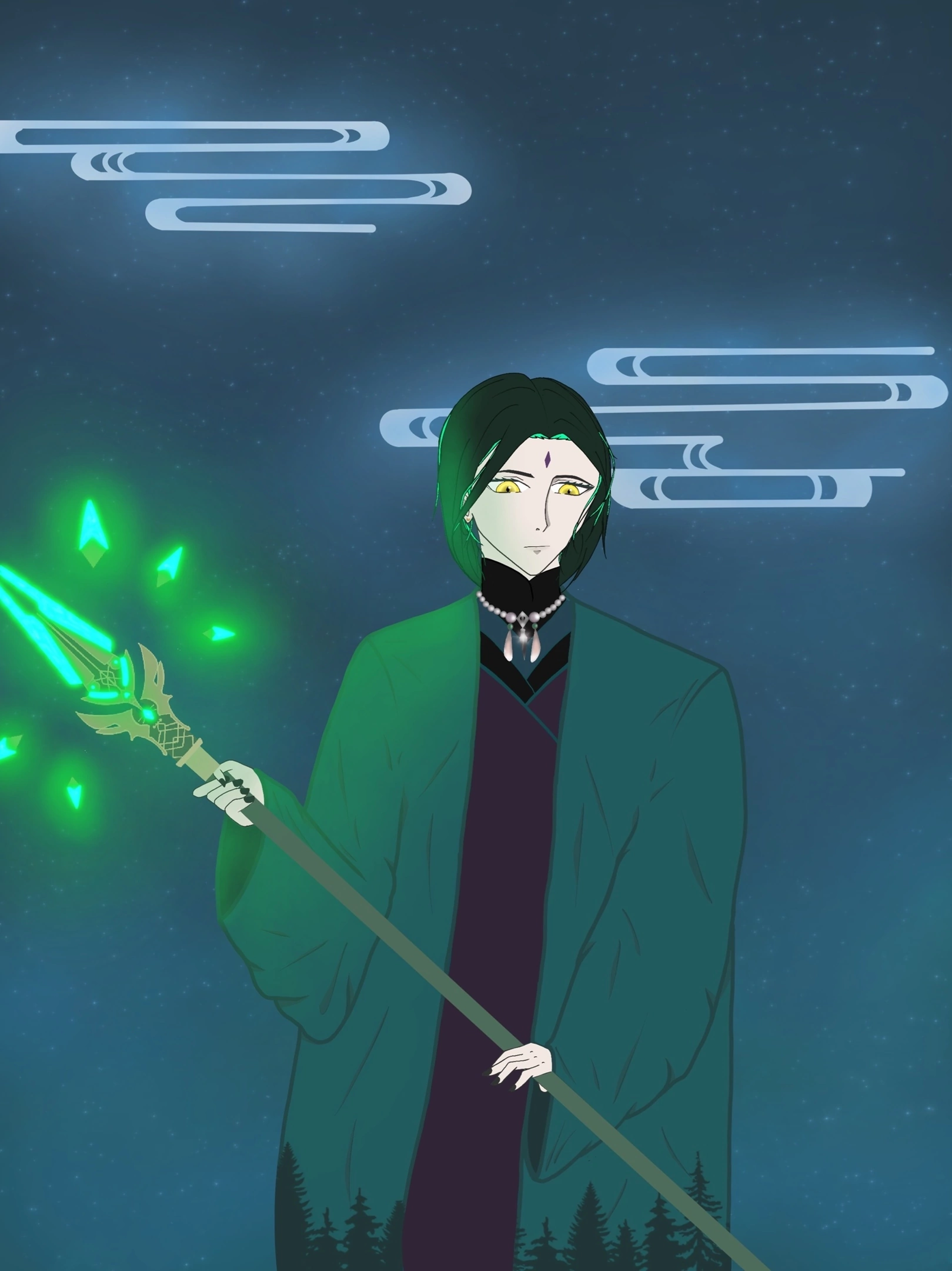 Прекрасный Фан-Арт Сяо 💚 Genshin Impact | HoYoLAB