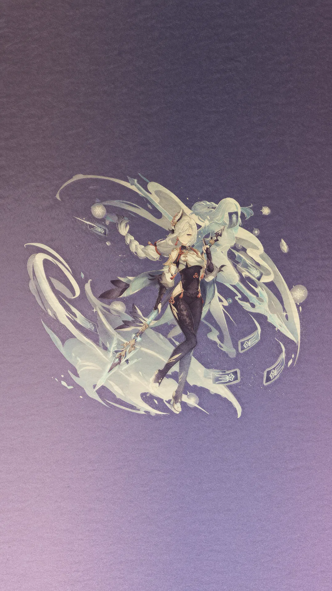 Made a Shenhe splash art wallpaper! Genshin Impact HoYoLAB