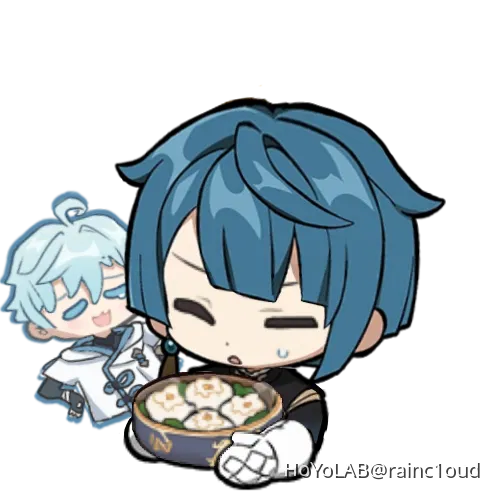 Xingqiu Stickers!! Genshin Impact HoYoLAB