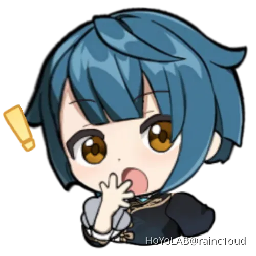 Xingqiu Stickers!! Genshin Impact HoYoLAB