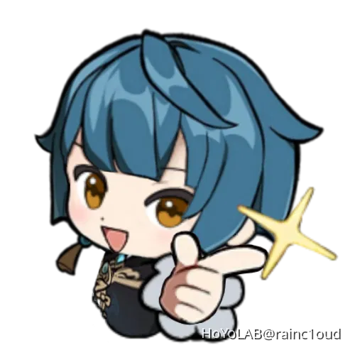 Xingqiu Stickers!! Genshin Impact HoYoLAB