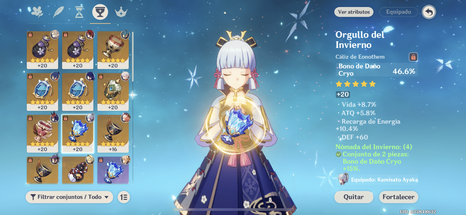 Mi Ayaka build ️ Genshin Impact | HoYoLAB