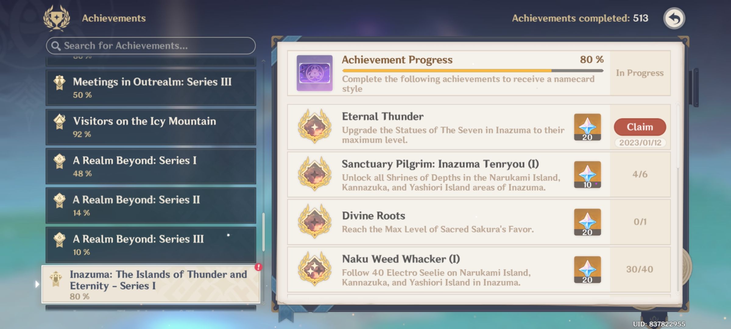 Eternal thunder Genshin Impact HoYoLAB