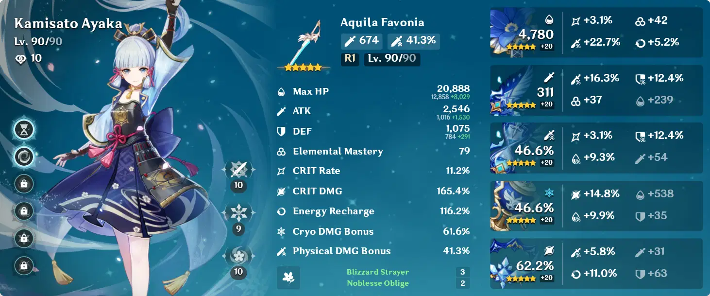Ayaka Build Genshin Impact | HoYoLAB