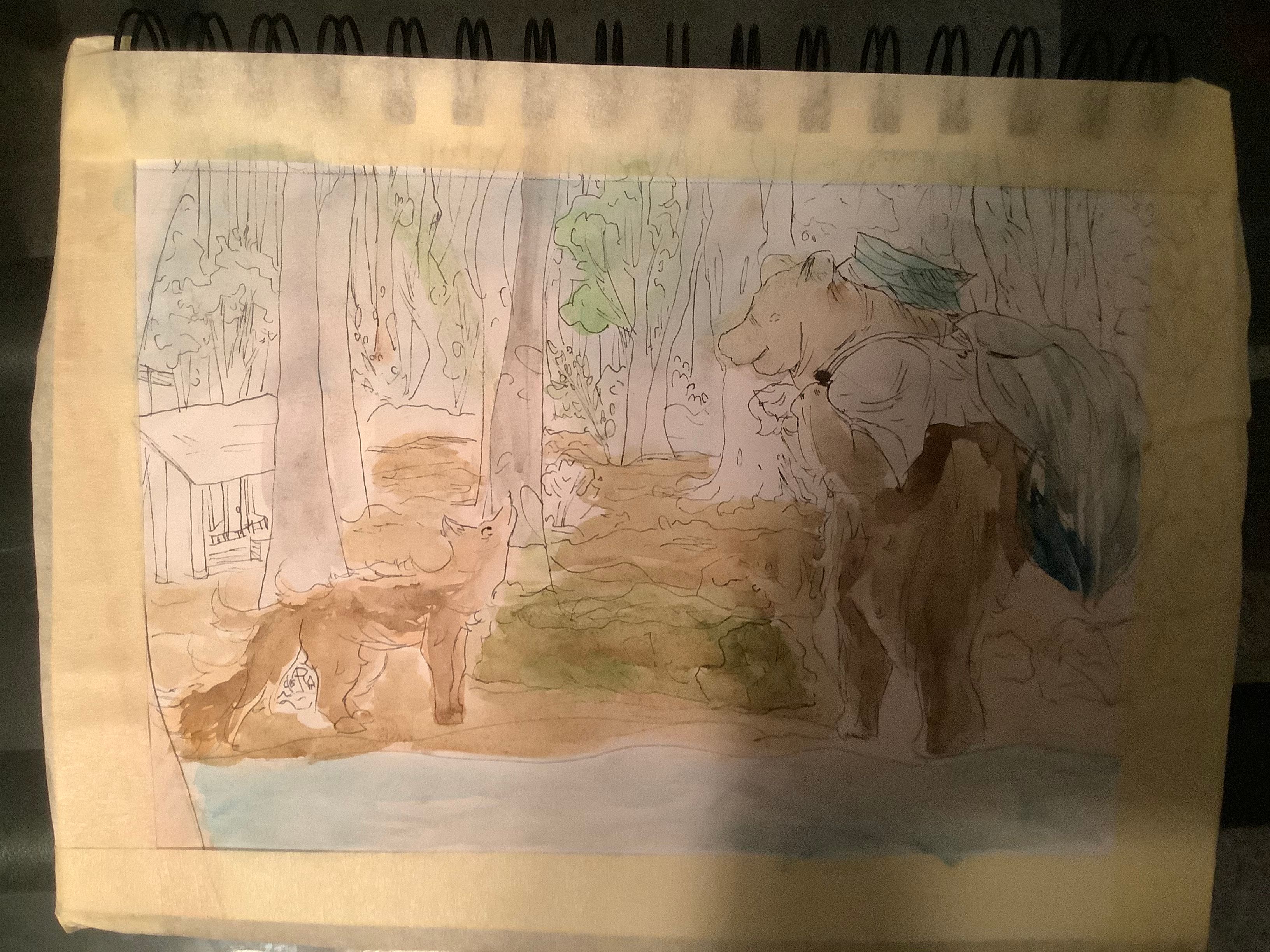 Random watercolor doodle | HoYoLAB