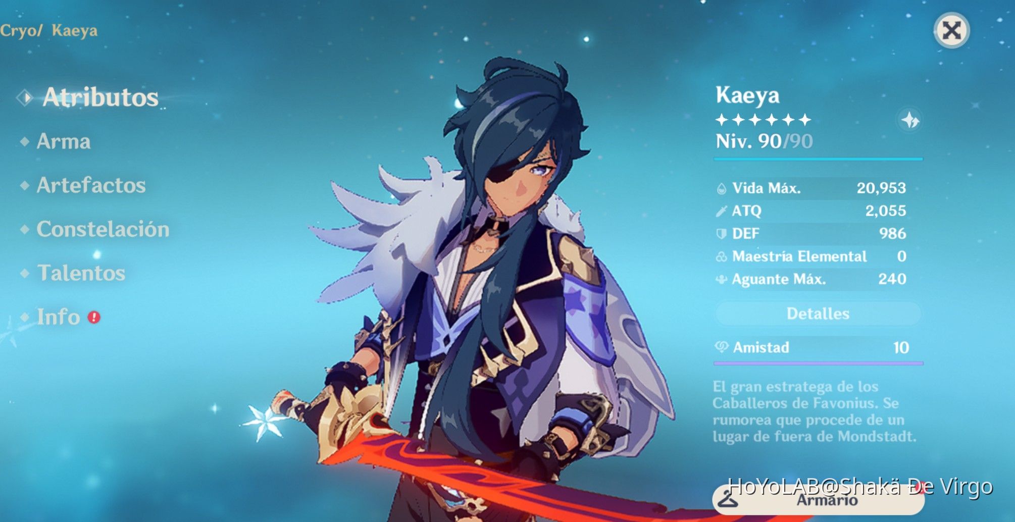 Recomendaciones De objetos para Kaeya DPS Genshin Impact | HoYoLAB