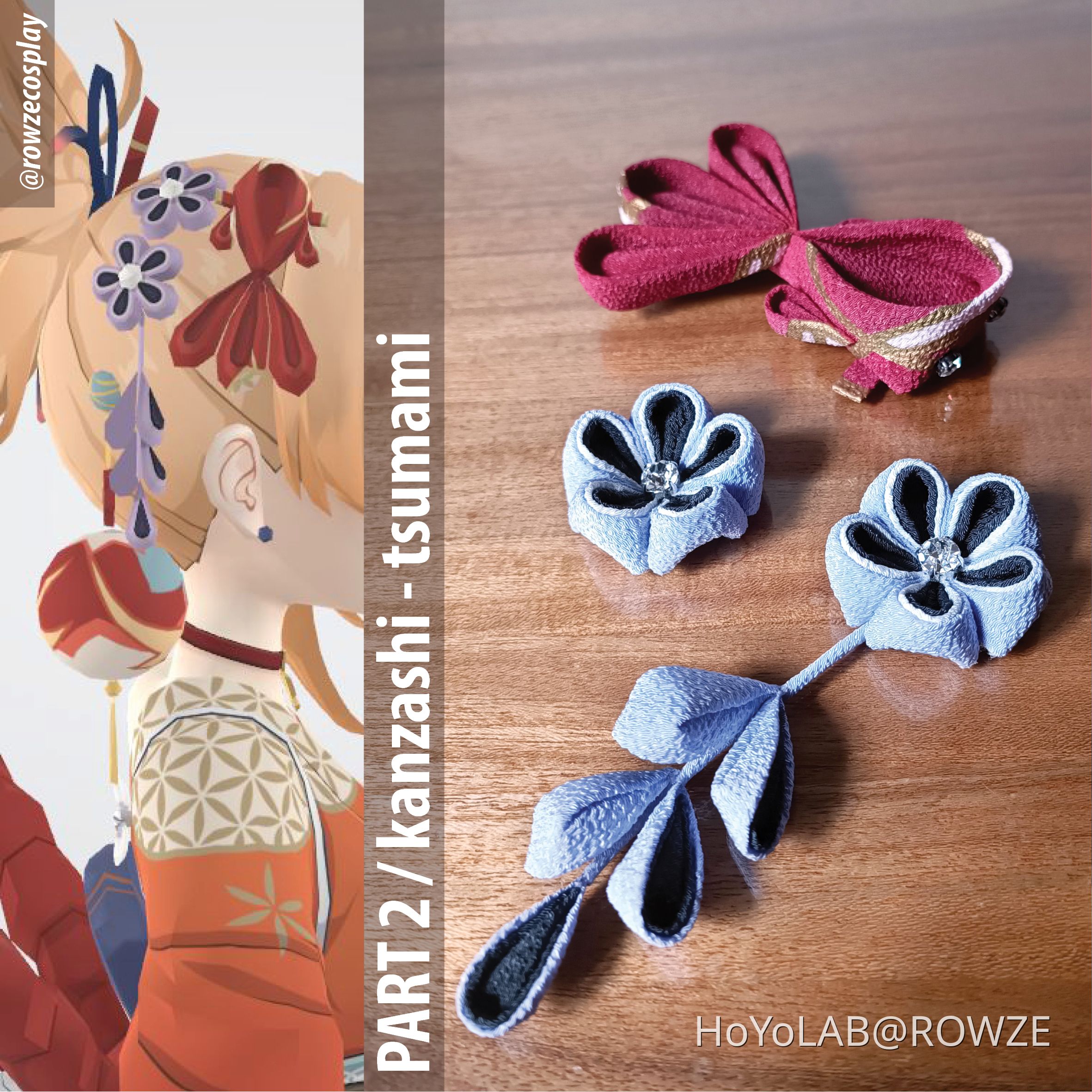 MAKING A YOIMIYA COSPLAY Part 2 Kanzashi (= hair accessories) 1