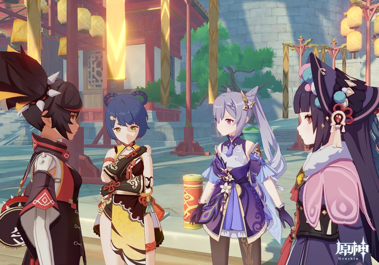 原神 甘雨 海灯祭 コスプレ 衣装 フルセット 靴付き 三分妄想 原神 コスプレ 甘雨 スキン 玄玉瑶芳 海灯祭 衣装