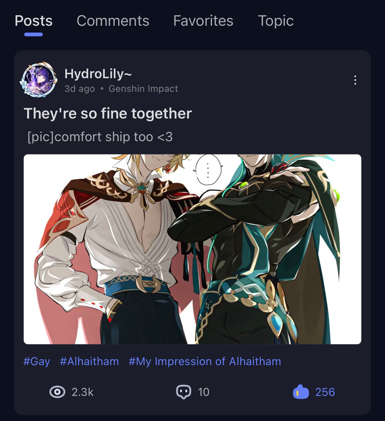 Holy moly guys y’all rlly like Kavehtham huh? Genshin Impact HoYoLAB