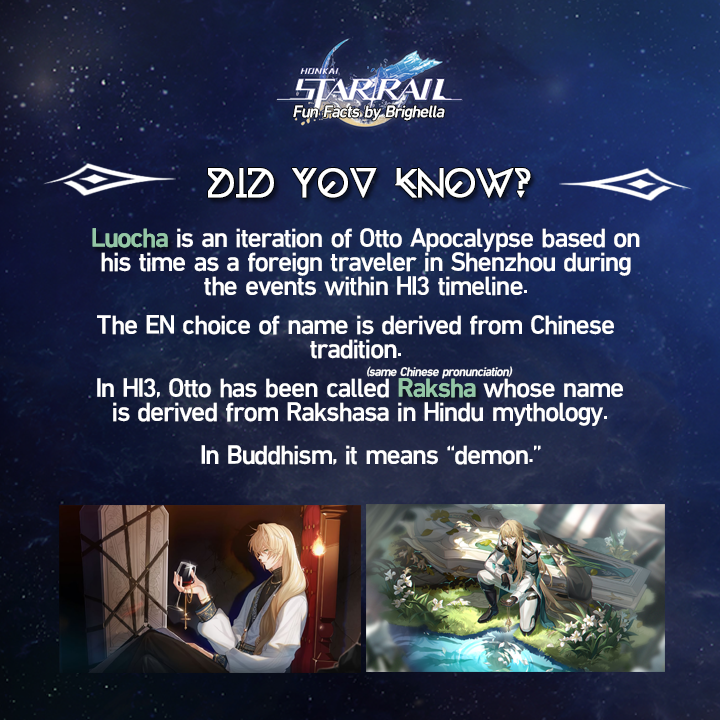 [Honkai: Star Rail] Fun Fact #4 | Luocha and Raksha Honkai: Star Rail ...