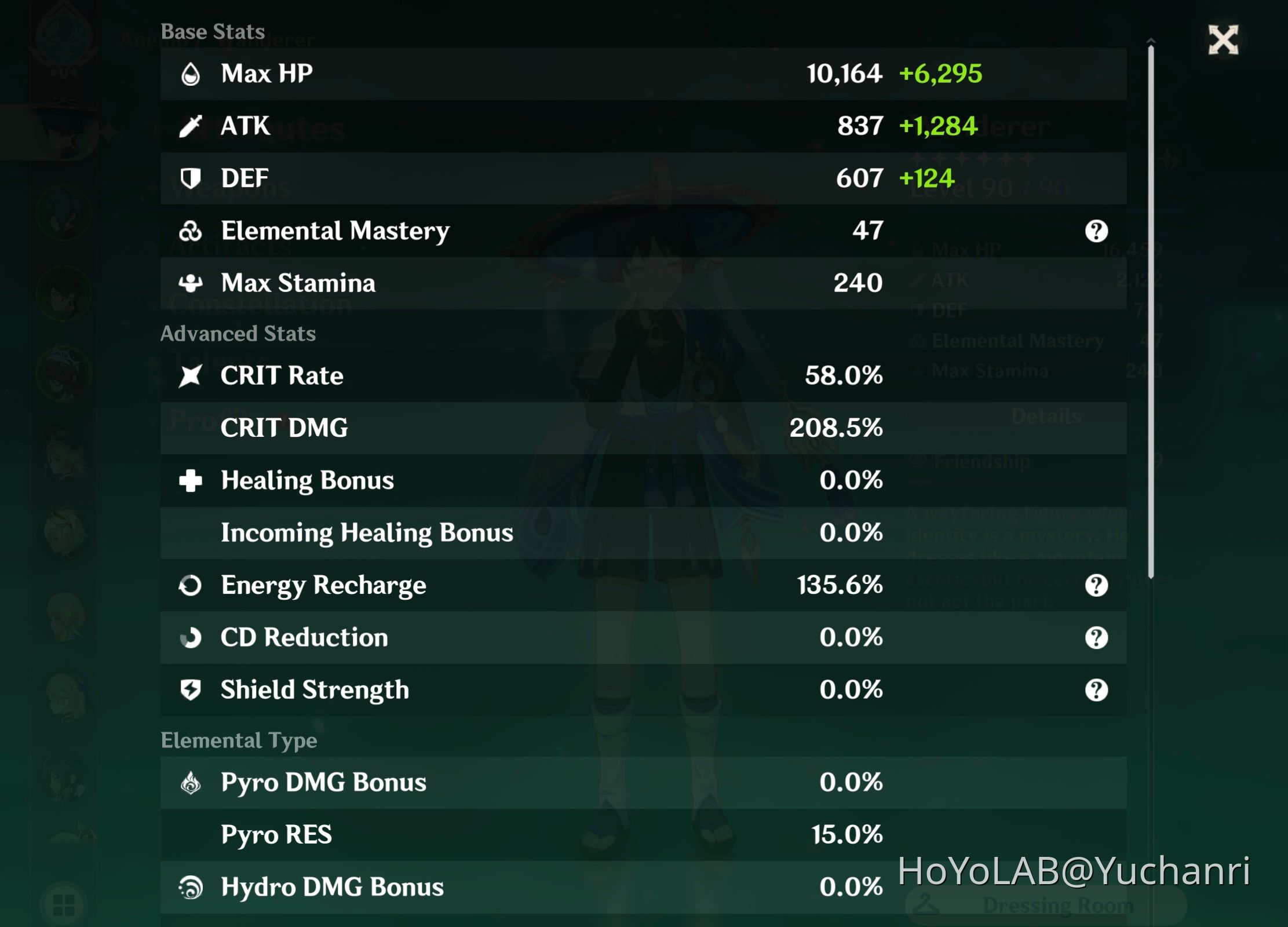 I finally got the widsth and equip it on my wanderer. This is normal ...