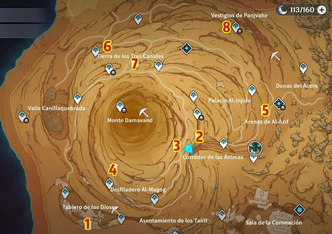 「Versión 3.4」 Guía de todos los obeliscos primigenios y las rutas de recogida de piedras