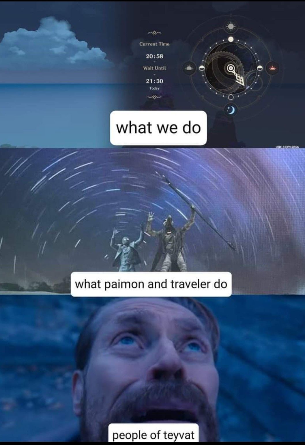 Changing the time Genshin Impact HoYoLAB