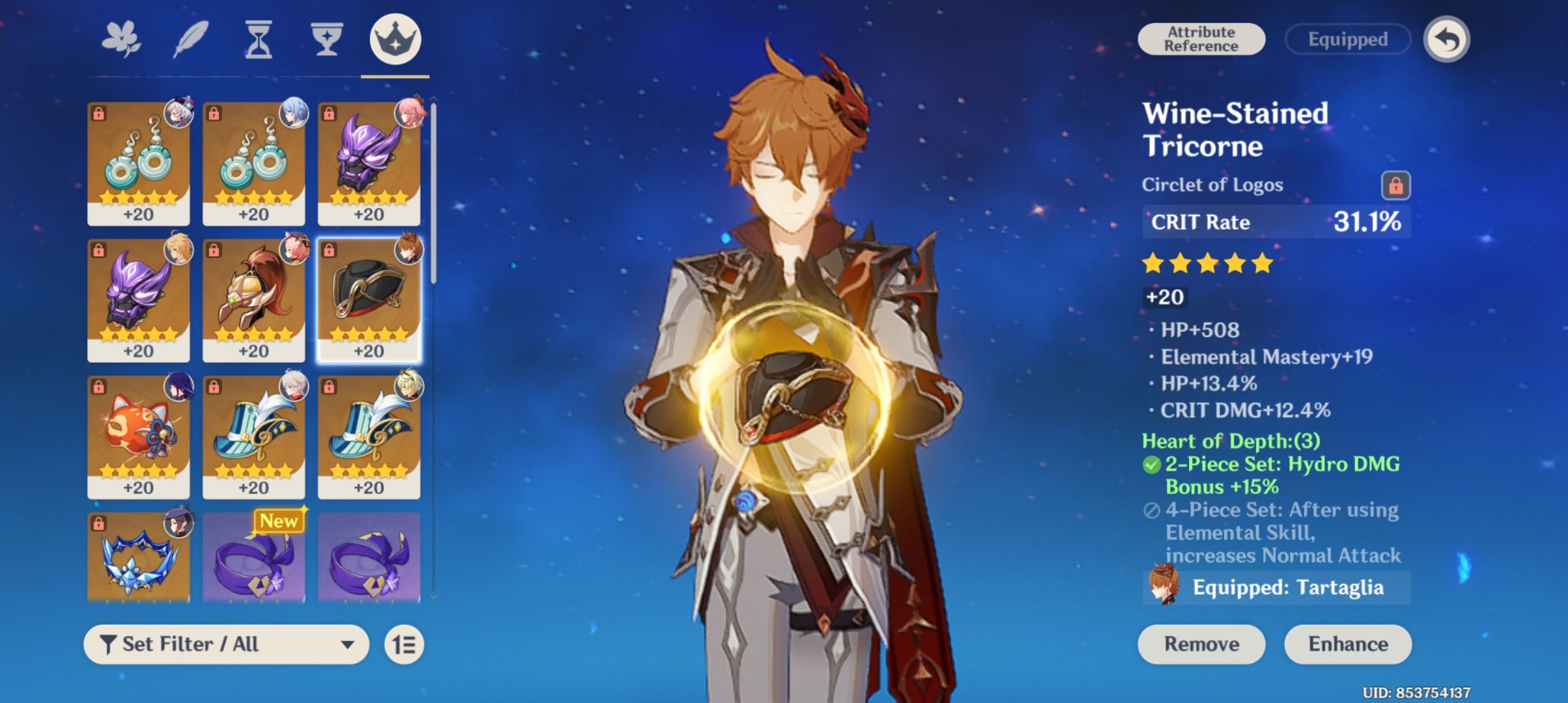 Childe build(100 can crit) Genshin Impact HoYoLAB