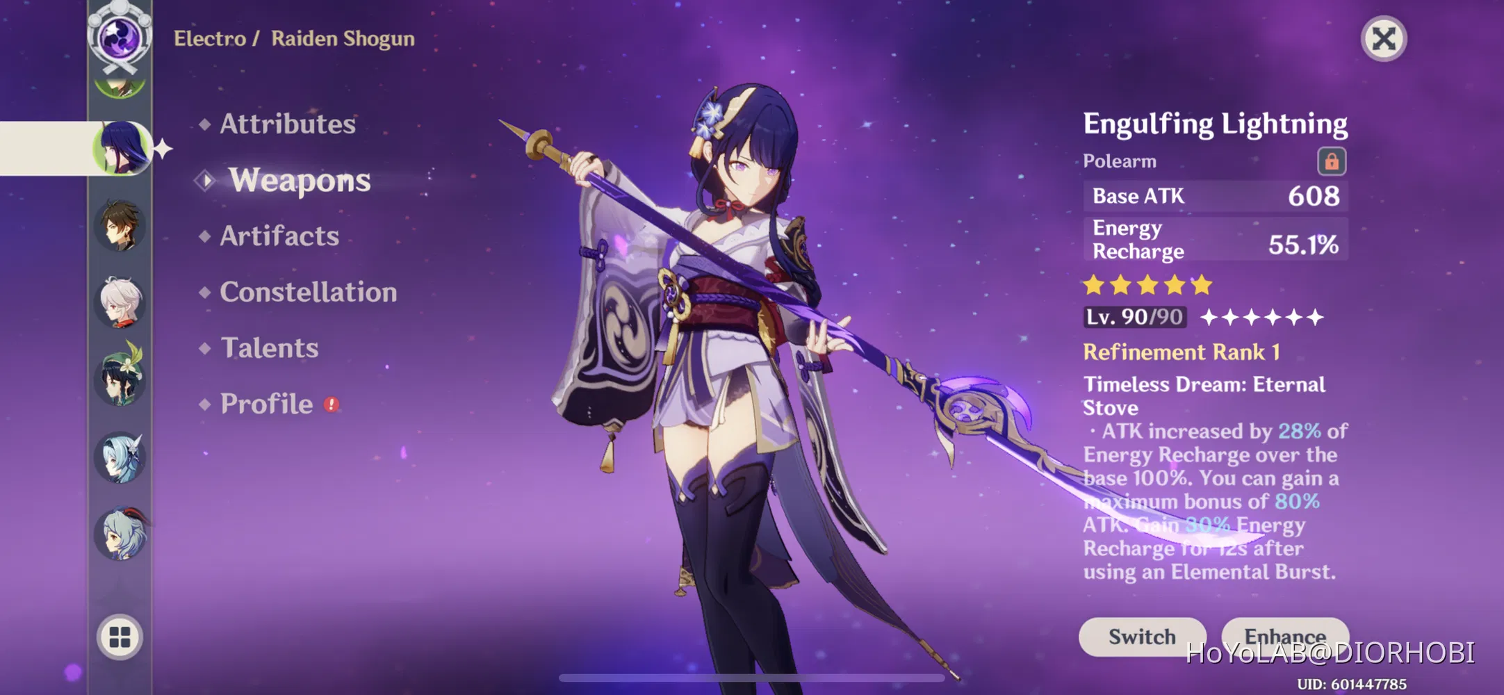 My c0 Raiden Shogun Build Genshin Impact | HoYoLAB