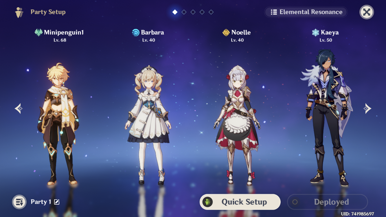 My current team Genshin Impact | HoYoLAB