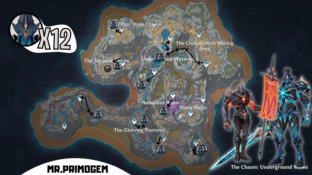 [Version 3.4] ALL BLACK SERPENTS LOCATIONS FAST FARMING ROUTE