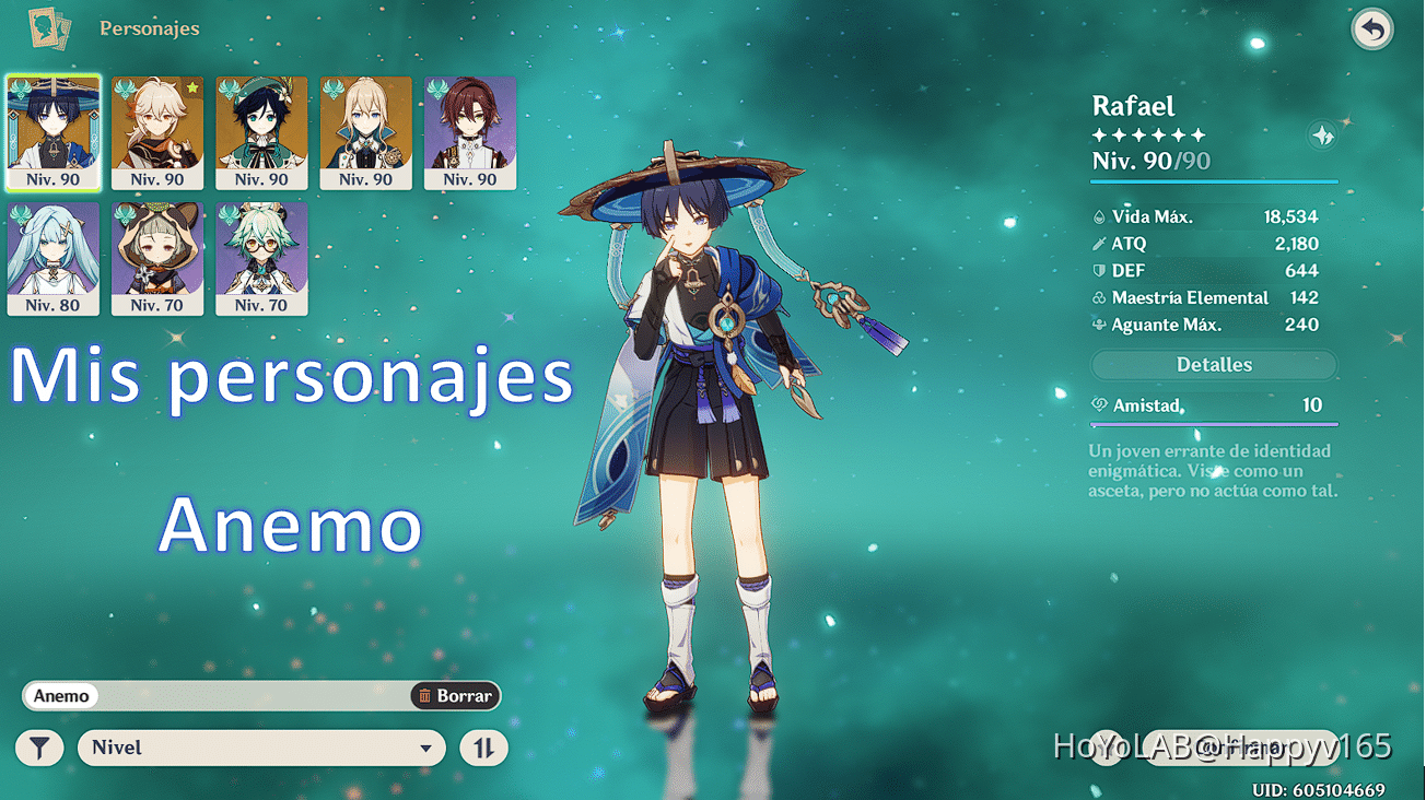 Mis Personajes Anemo Genshin Impact | HoYoLAB