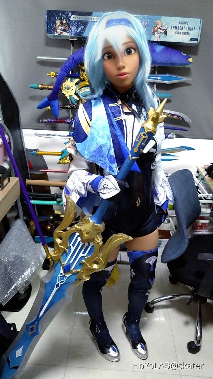 Genshin Impact Cosplay Song Of Broken Pines EULA, Spada In PVC Smontabile 135 Cm, Replica Oggetto Di Scena Per Gioco Di Ruolo
