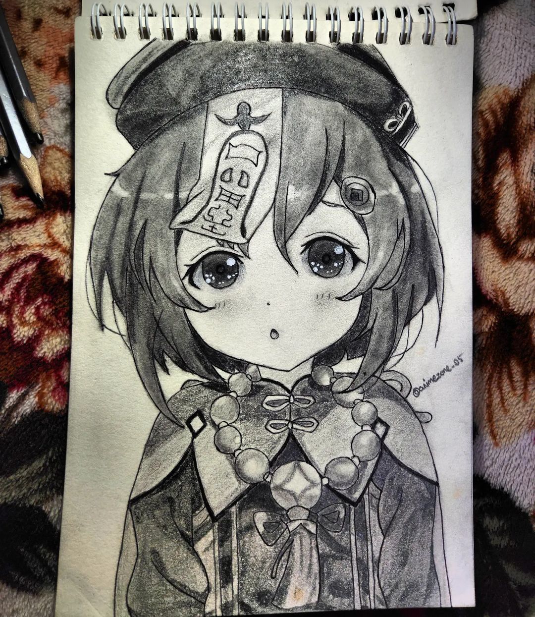 qiqi drawing Genshin Impact HoYoLAB