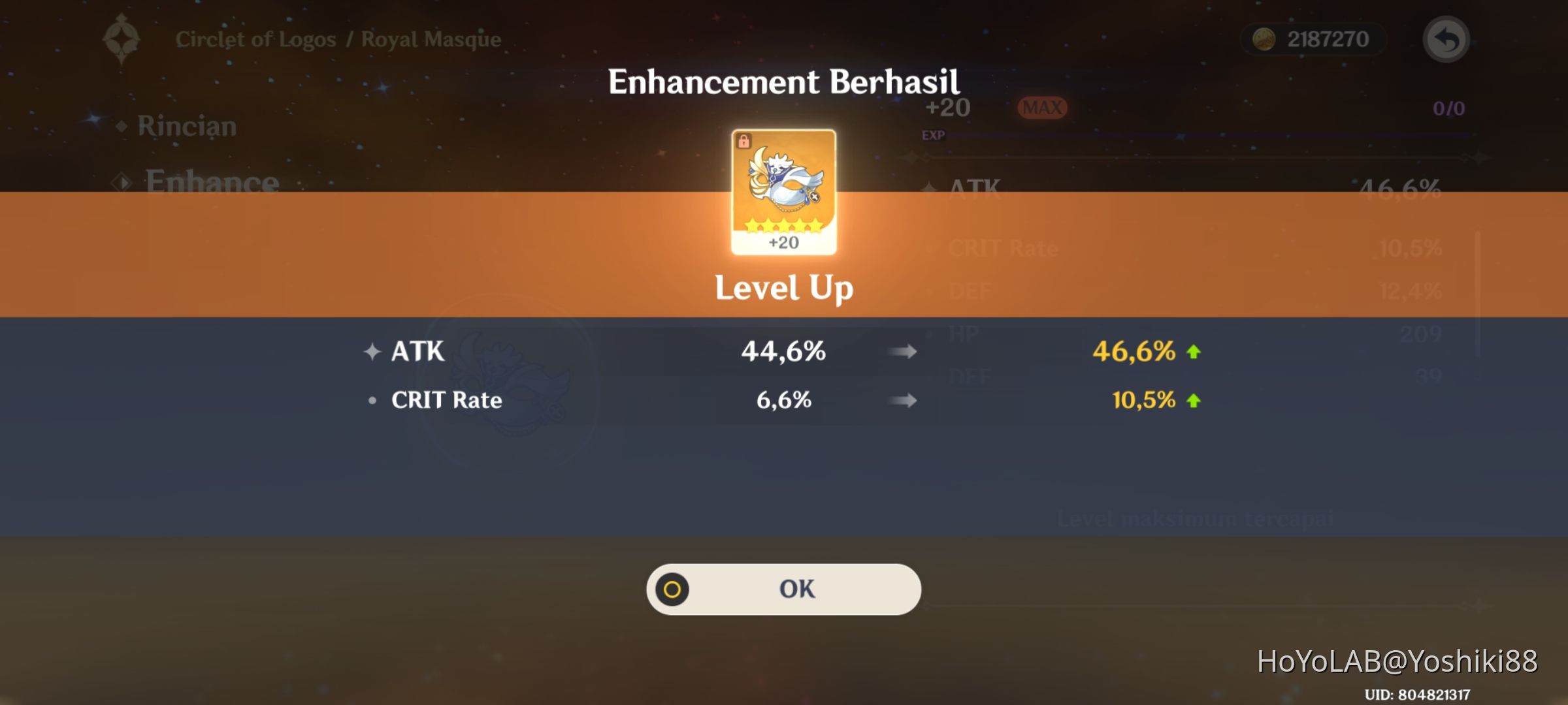 Artefak up Genshin Impact HoYoLAB