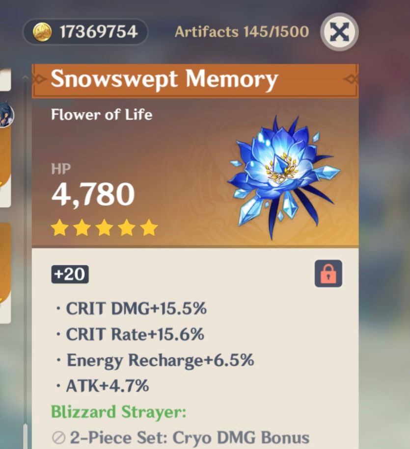 Artifacts for Ayaka Genshin Impact HoYoLAB