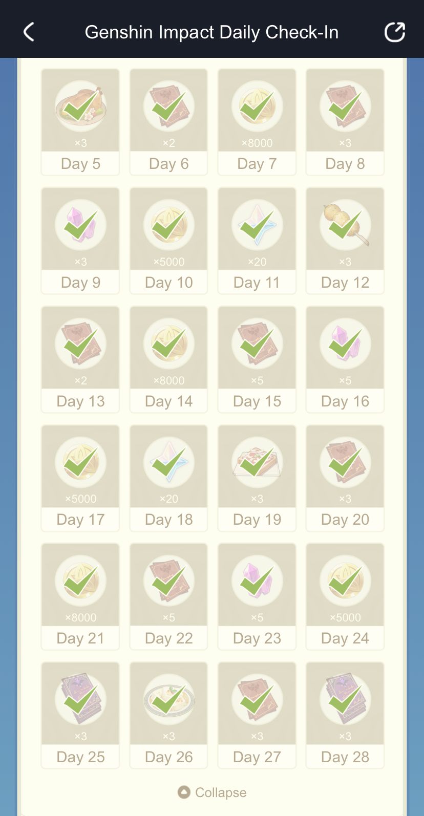Daily Login 😎 Genshin Impact | HoYoLAB