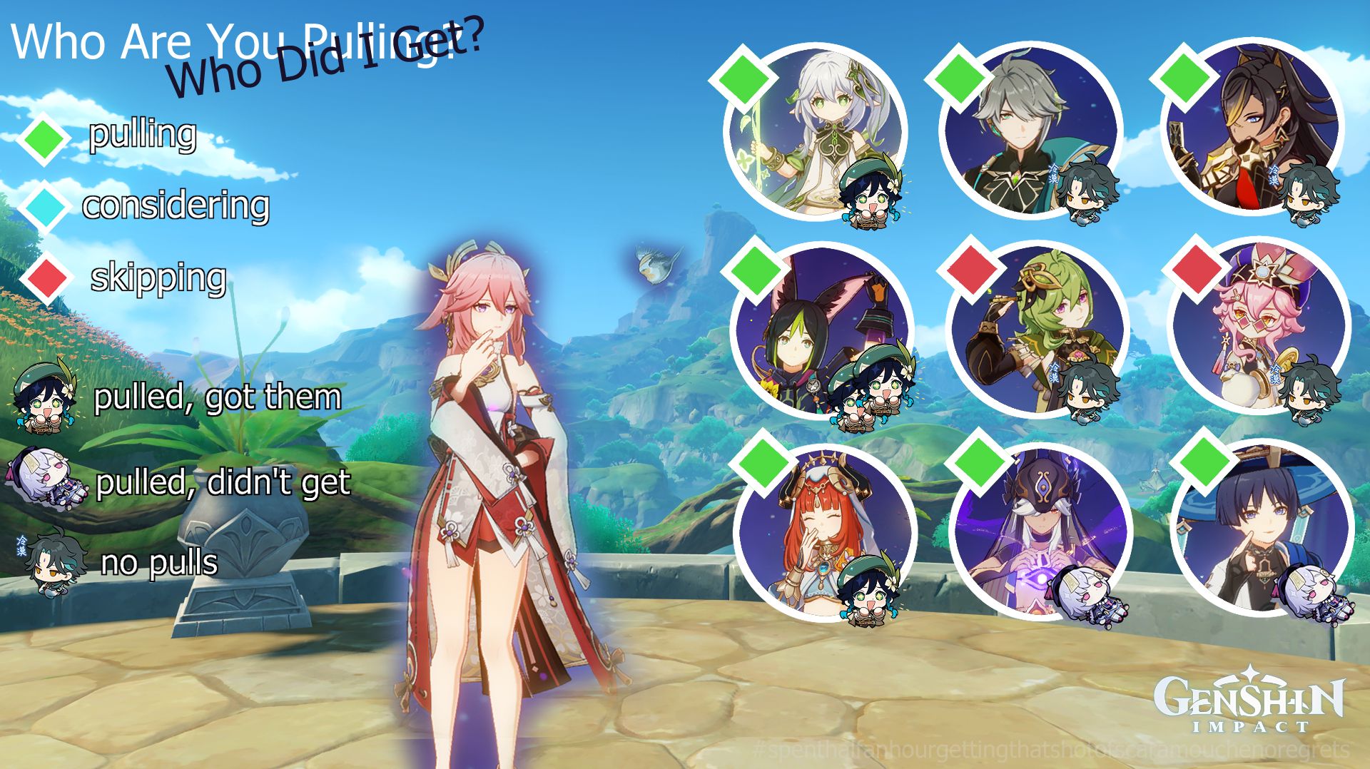 Character Pull Plans Results! [Who Did I End Up Getting?] [Template ...