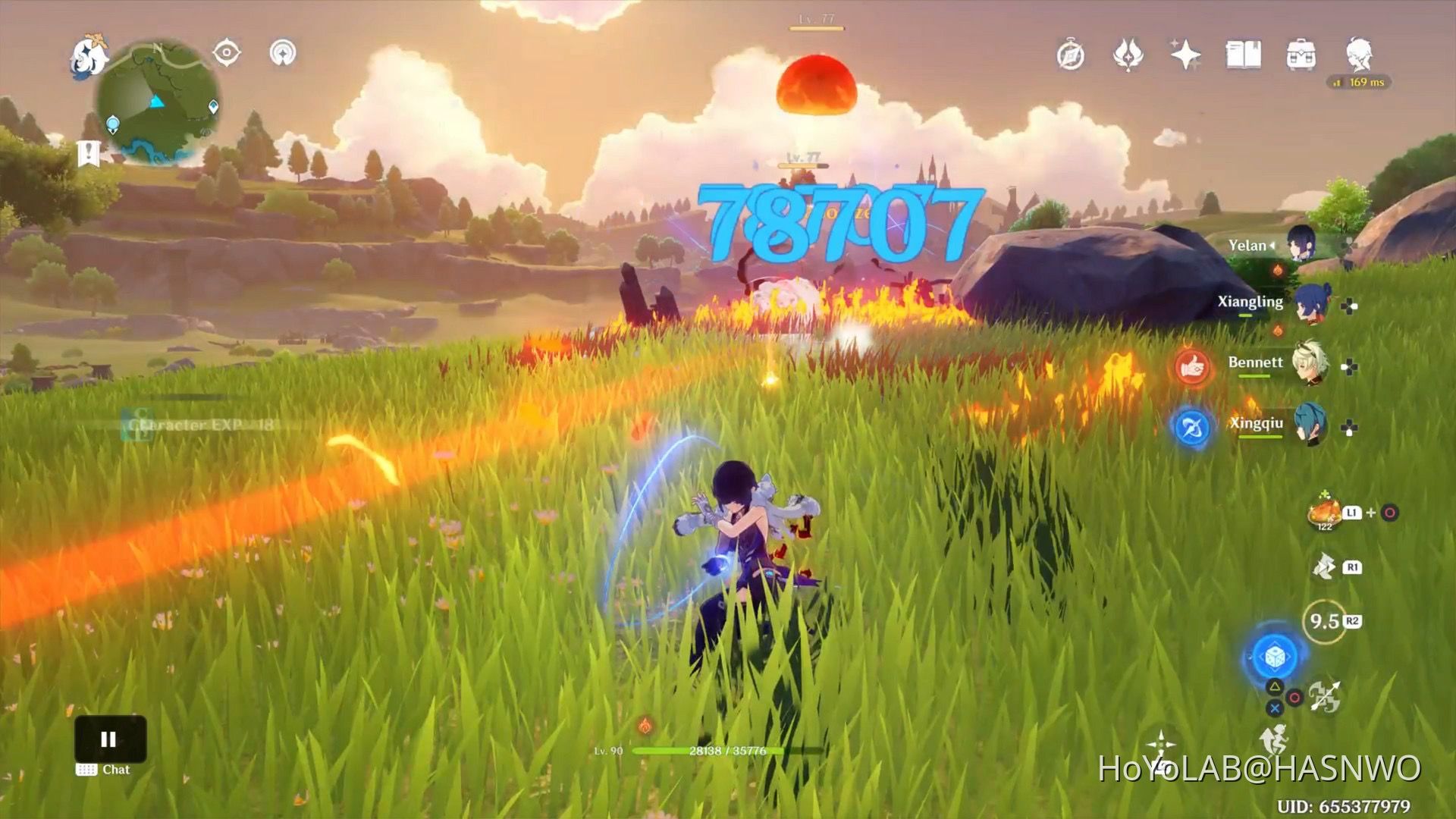 My Ma’am Yelan Damage Vaporize 78k and a Weapon The Stringless R1 level ...