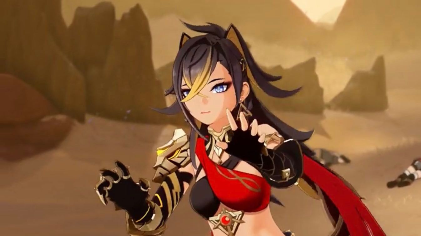 Dehya on standard Genshin Impact HoYoLAB