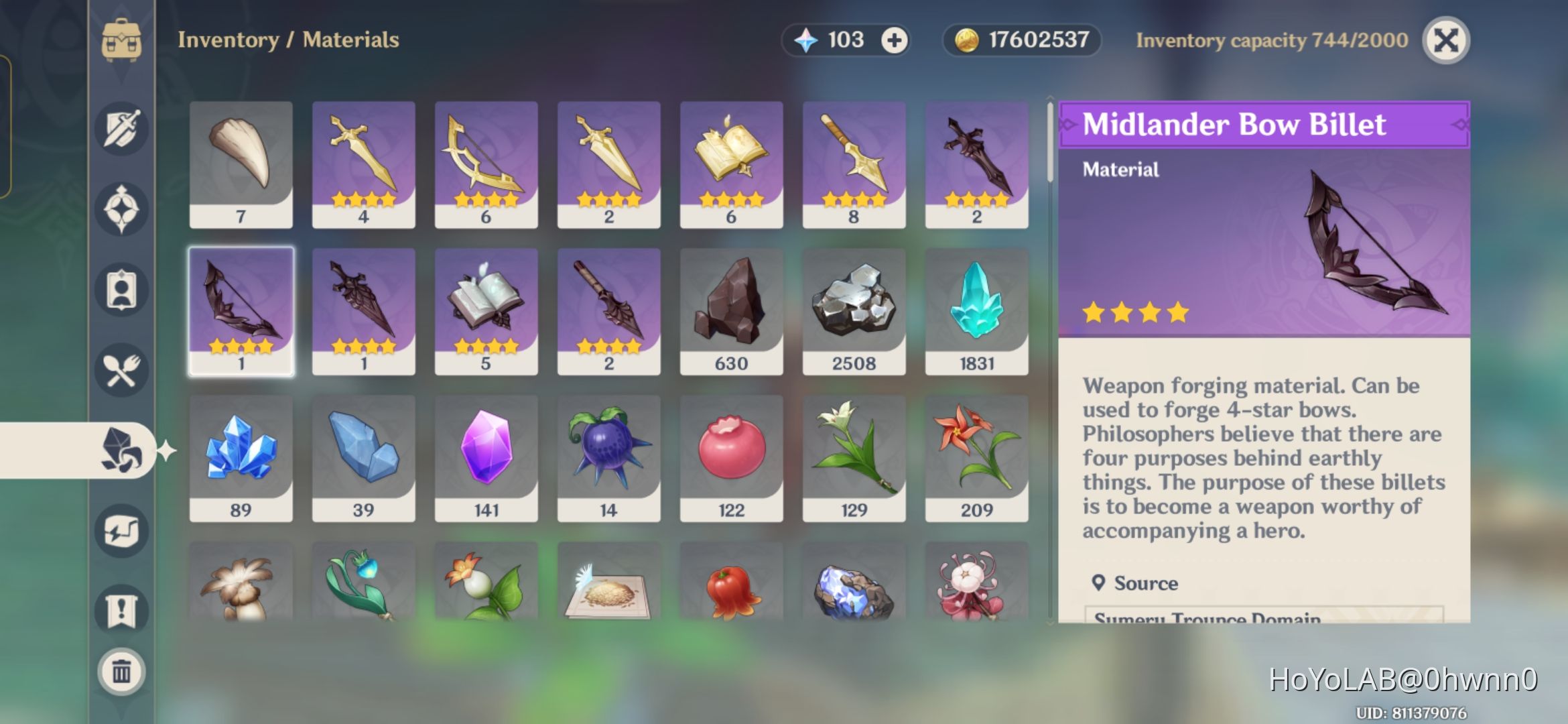 How many billet that I have so far.. Genshin Impact HoYoLAB