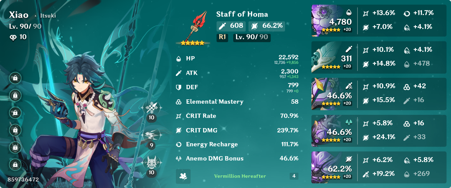 xiao upgrade part 4 Genshin Impact HoYoLAB