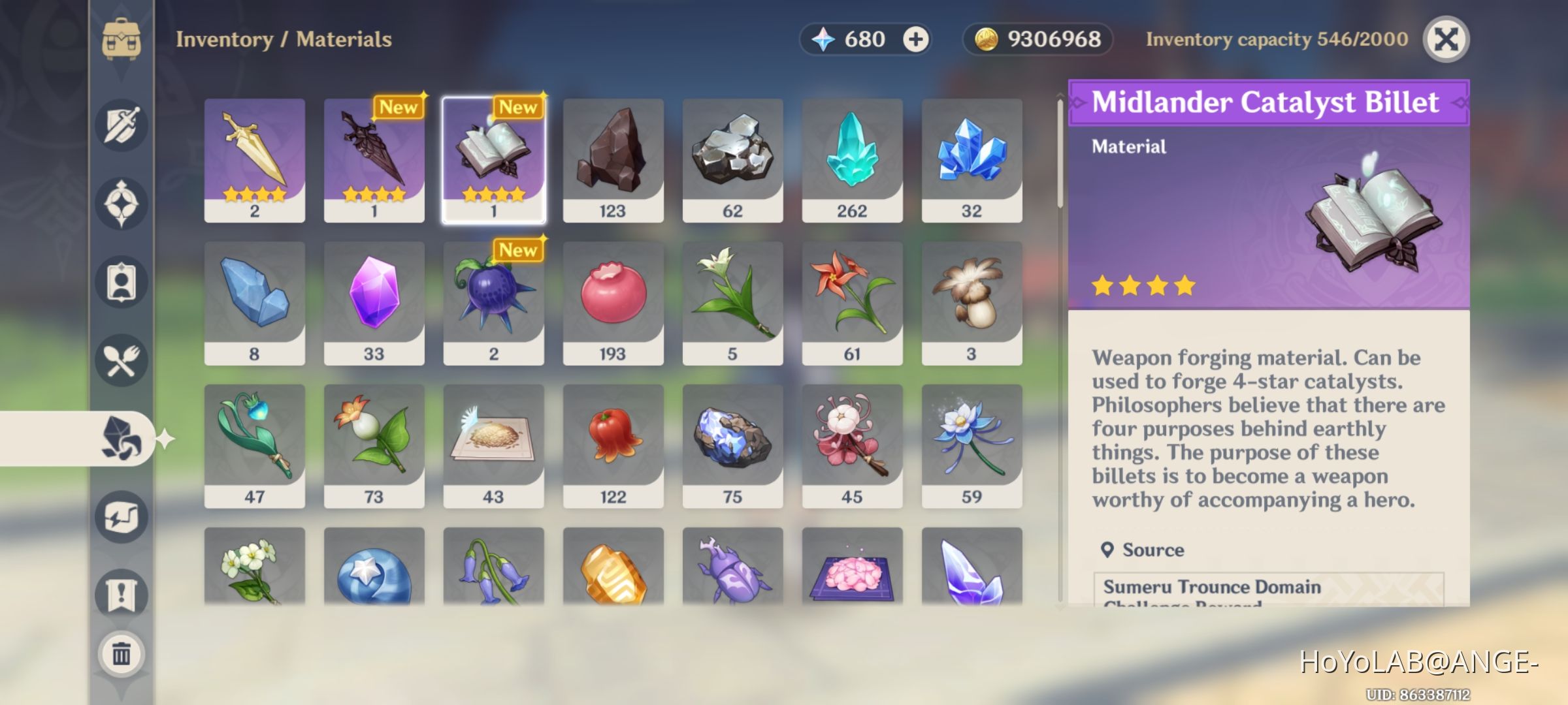 Finally got a Catalyst billet Genshin Impact HoYoLAB