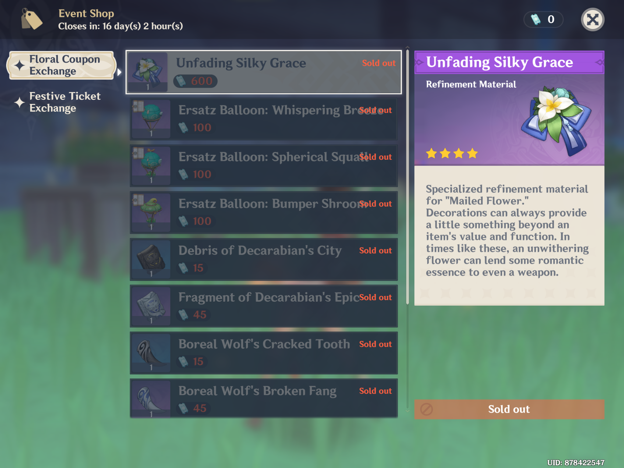 Loot complete Genshin Impact HoYoLAB